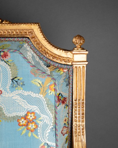 18th century - A Louis XVI giltwood  armchairs stamped by   Henri Jacob