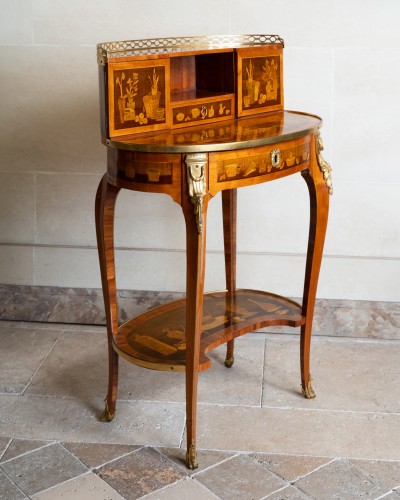 Mobilier Bureau et Secrétaire - Bonheur du jour Epoque Transition, estampille de Léonard Boudin