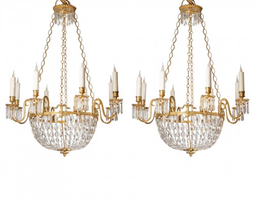 A pair of Neoclassical Chandeliers Late 18th century