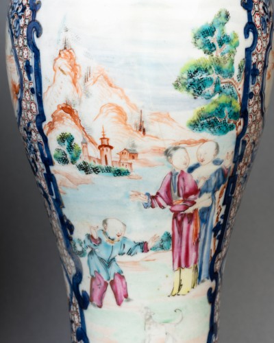 Paire de vases montés porcelaine de Canton XVIIIe - Isabelle Chalvignac