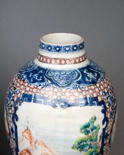 Paire de vases montés porcelaine de Canton XVIIIe - Louis XVI