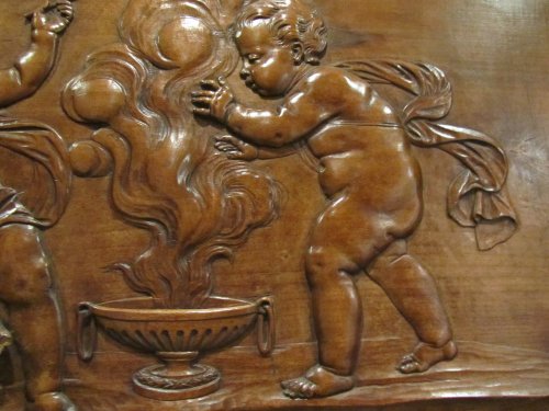 A mid 18th century carved wood panel - 