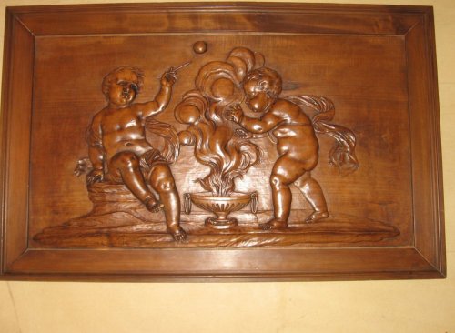 18th century - A mid 18th century carved wood panel