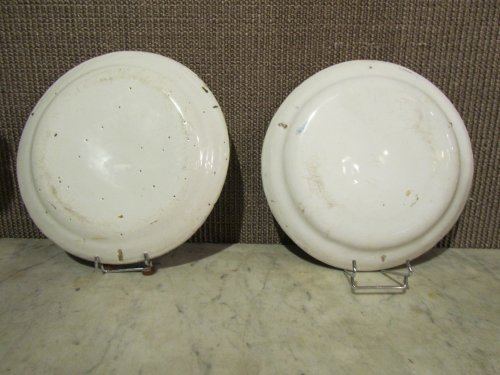 Pair of Roanne Earthenware  Plate - Porcelain & Faience Style Louis XVI
