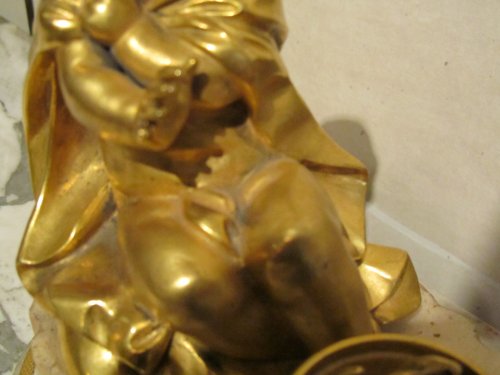 Paire de putti en bronze doré époque Louis XVI - Isabelle Chalvignac