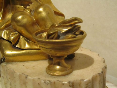XVIIIe siècle - Paire de putti en bronze doré époque Louis XVI