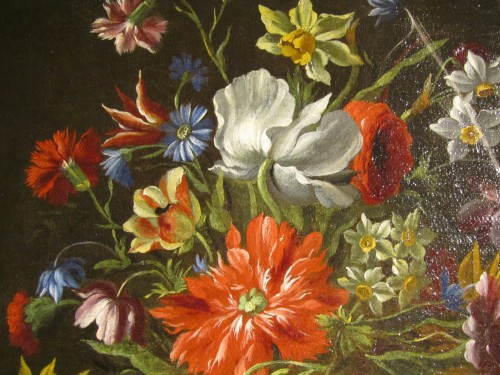 Tableaux et dessins Tableaux XVIIe siècle - Bouquet de fleurs - École Bolognaise du XVIIe siècle