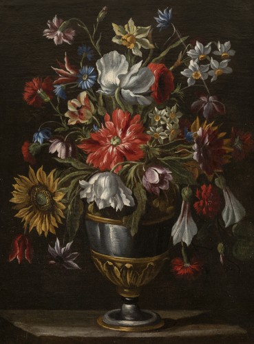 Louis XIV - Bouquet de fleurs - École Bolognaise du XVIIe siècle