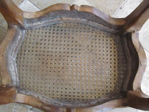 Antiquités - A pair of Louis XV beechwood  Parisian stools .