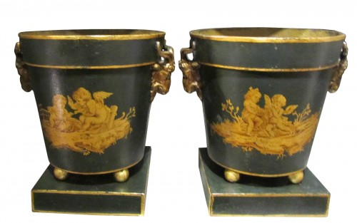 Paire de seaux à rafraîchir d'époque Louis XVI