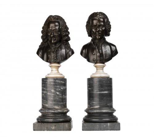 Pair of bronze busts stamped Pierre-Philippe THOMIRE 1790