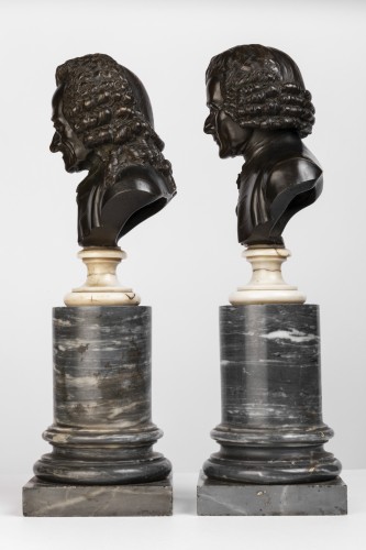 Pair of bronze busts stamped Pierre-Philippe THOMIRE 1790 - Louis XVI