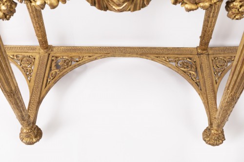 Antiquités - Console en bois doré d'époque Louis XVI attribuée à Georges Jacob