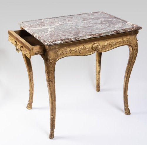 Mobilier Table & Guéridon - Table de milieu bois doré Epoque Régence