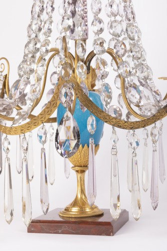 Luminaires Bougeoirs et Chandeliers - Paire de grandes girandoles Suède fin XVIIIe siècle