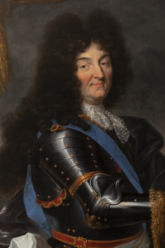 Grands Portraits de Louis XIV et du Grand Dauphin début XVIIIe siècle - Tableaux et dessins Style Louis XIV