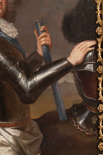 Antiquités - Grands Portraits de Louis XIV et du Grand Dauphin début XVIIIe siècle