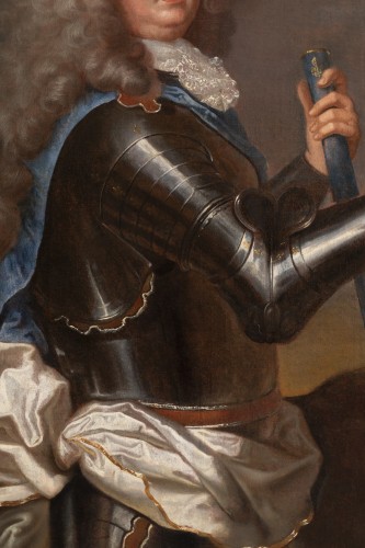 Antiquités - Grands Portraits de Louis XIV et du Grand Dauphin début XVIIIe siècle