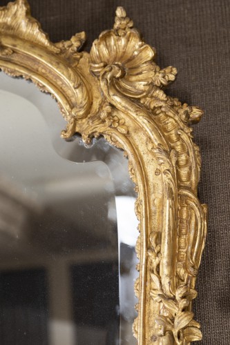 A Louis XV  Gilt wood Mirror  - 