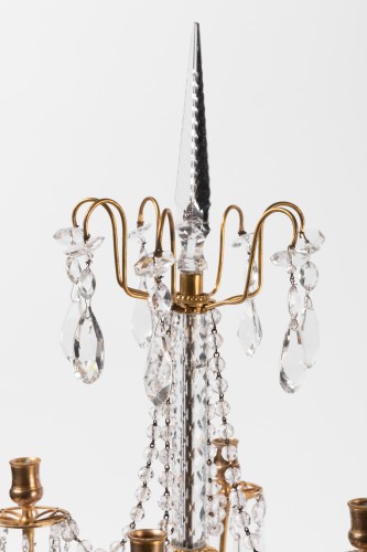 A Pair of Russian ormolu-mounted and cut crystal Candelabra Circa 1810 - Empire