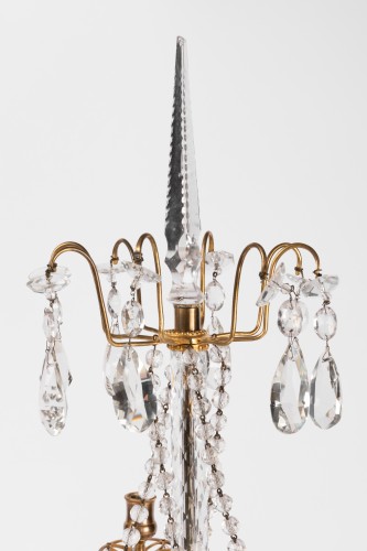 Empire - A Pair of Russian ormolu-mounted and cut crystal Candelabra Circa 1810