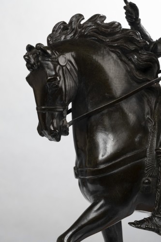 XIXe siècle - Paire de bronzes équestres Henri IV et Charles 1er d' Angleterre époque Restauration