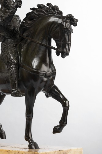 Paire de bronzes équestres Henri IV et Charles 1er d' Angleterre époque Restauration - Restauration - Charles X