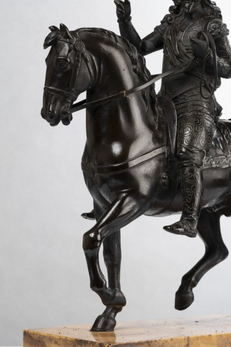 Antiquités - Eqquestrian patined bronze Henri IV and Charles 1er d&#039;Angleterre  