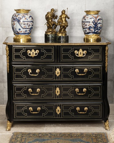 Commode dite Mazarine époque Louis XIV - Mobilier Style Louis XIV