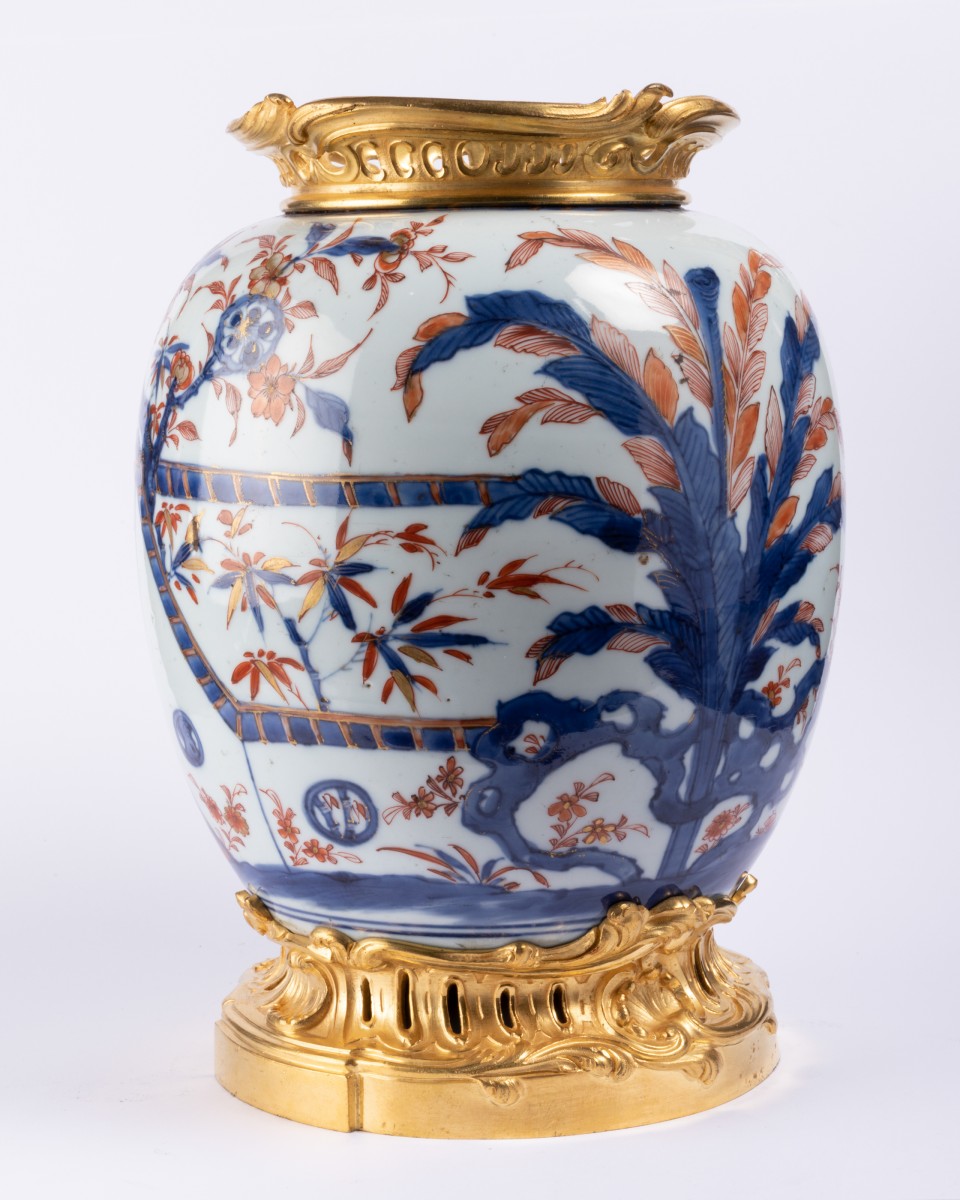 Two ginger jars China porcelain Imari way XVIII° century - Ref.87330