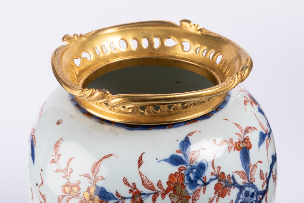 Two ginger jars China porcelain Imari way XVIII° century - Ref.87330