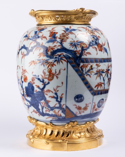 Paire de grands Pots à gingembre Chine façon Imari XVIIIe siècle - Céramiques, Porcelaines Style Louis XV