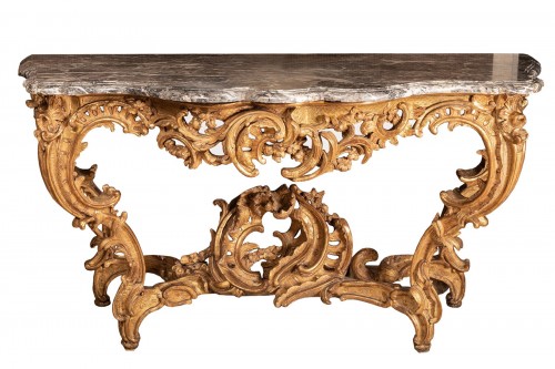 A Large Louis XV giltwood Console 