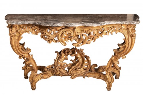 Grande console d'époque Louis XV