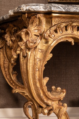 Grande console d'époque Louis XV - Louis XV