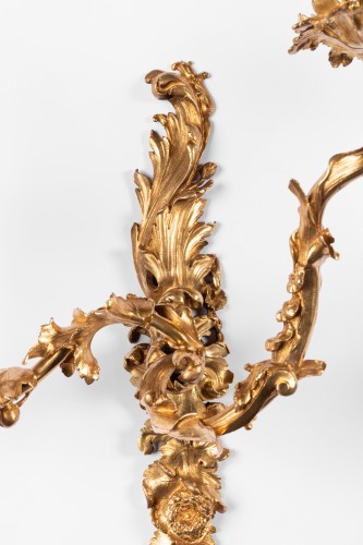 Paire d' Appliques en bronze doré Epoque Régence - Régence