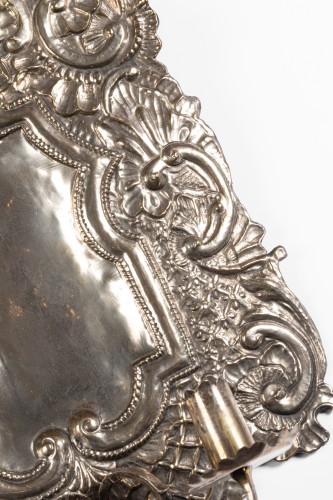 Paire d'Appliques réflecteurs Epoque XVIIe siècle - Luminaires Style Louis XIV