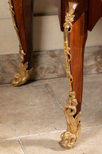 A Louis XV Transitional Marquetry Commode stamped  Jacques  Bircklé - Transition