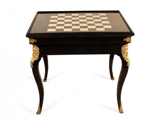 Table à jeux, tric-trac, échecs époque Régence - Mobilier Style Régence