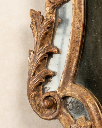 XVIIIe siècle - Paire de miroirs réflecteurs tout début XVIIIe siècle