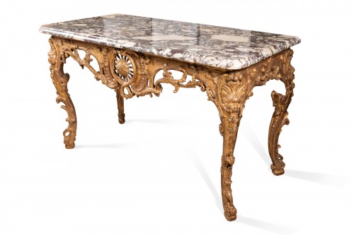 Mobilier Console - Console en table bois doré début Epoque Louis XV