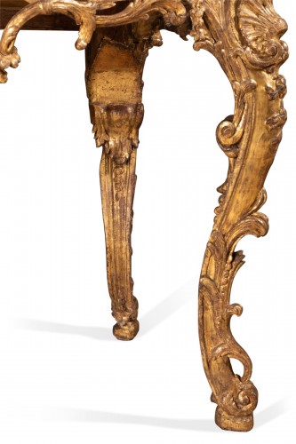 Antiquités - A Louis XV Gilted wood Console Table