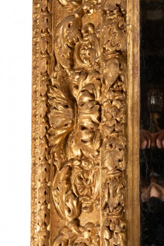 Antiquités - Italian Baroque mirror gilted wood 17th century