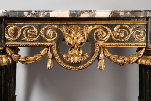 A Pair of Louis XVI Gilded and painted Consoles  - Furniture Style Louis XVI