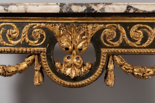 A Pair of Louis XVI Gilded and painted Consoles  - 