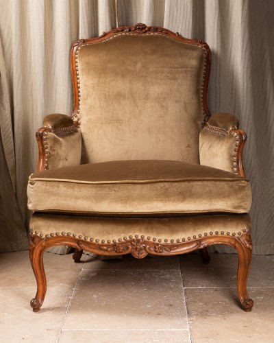 A Louis XV beechwood Bergère stamped    J. A . Gautier - Seating Style Louis XV