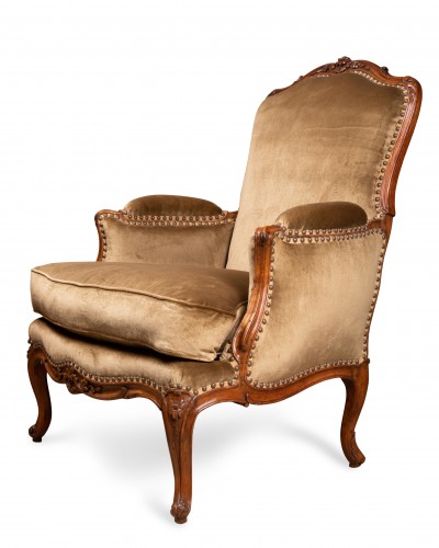 A Louis XV beechwood Bergère stamped    J. A . Gautier - Louis XV