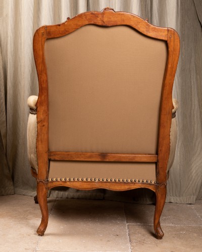 Louis XV - A Louis XV beechwood Bergère stamped    J. A . Gautier