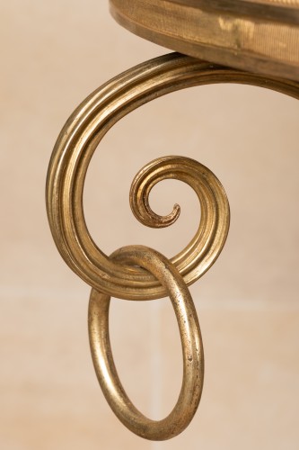 XVIIIe siècle - Guéridon en bronze doré fin XVIIIe siècle