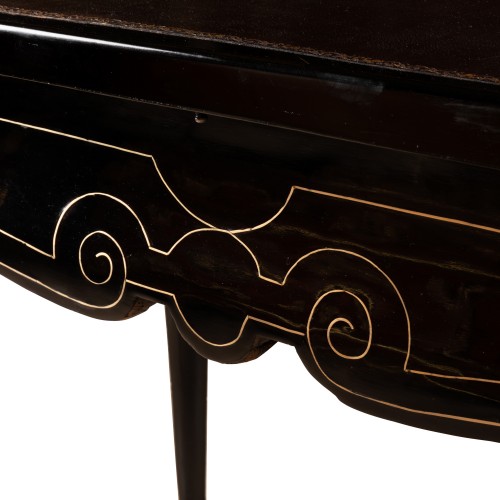 XVIIIe siècle - Table de musicien formant bureau en poirier noirci Epoque fin Régence